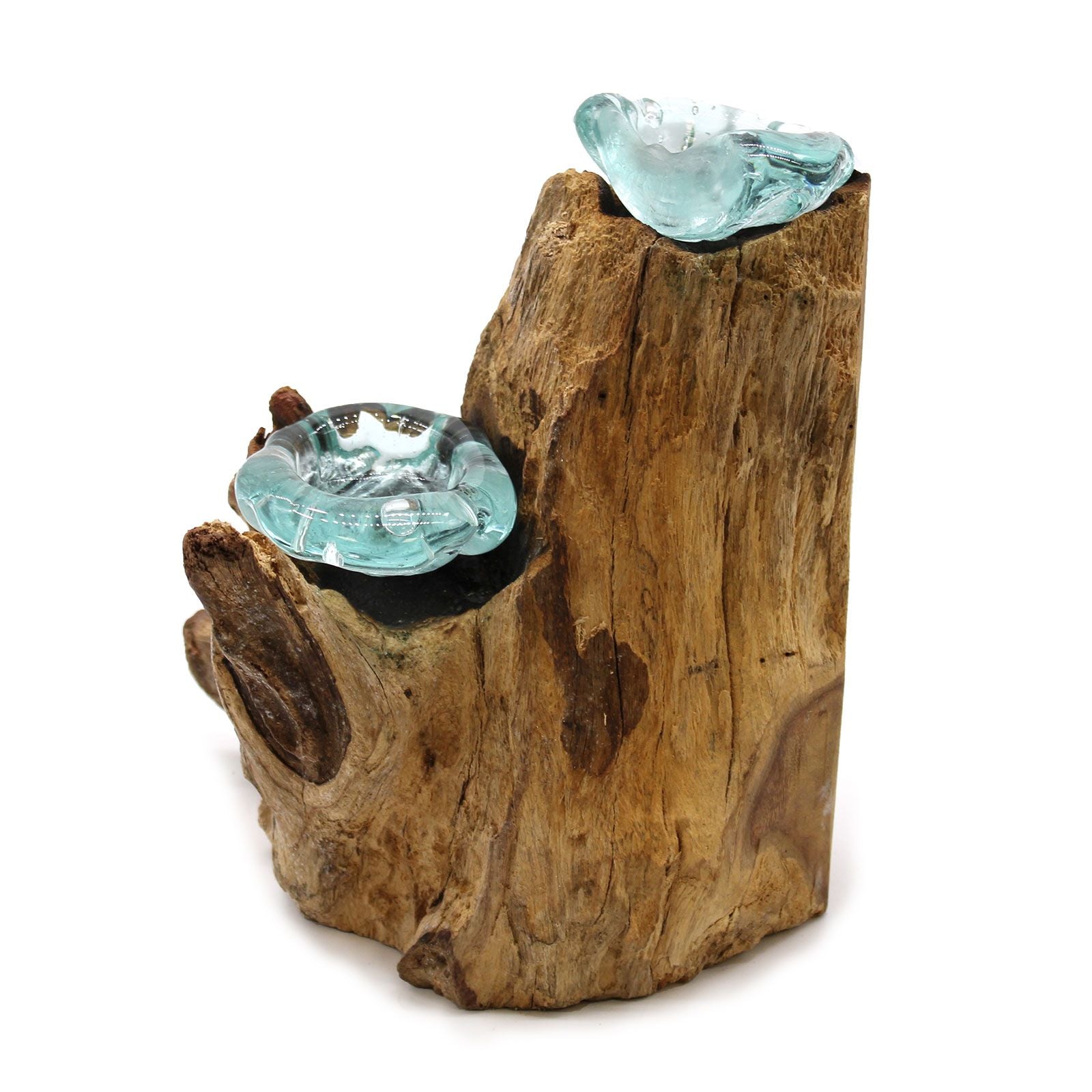 Photo 7 of Molten Glass Candle Double Holder On Wood Luxury Decor featuring authentic premium craftsmanship.