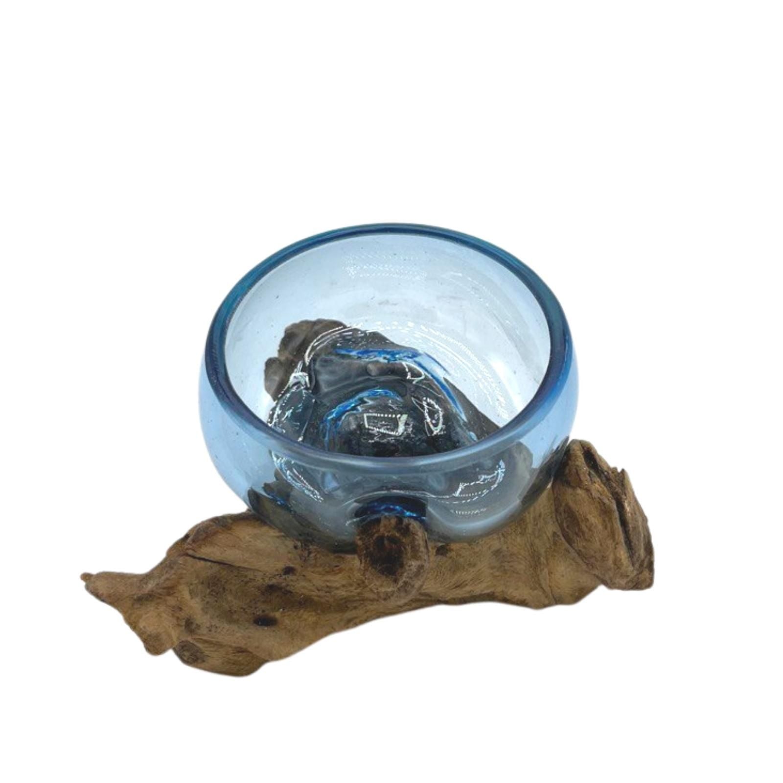 Photo 7 of Molten Glass Mini Blue Bowl On Wood Luxury Decor Premium Edi featuring authentic premium craftsmanship.