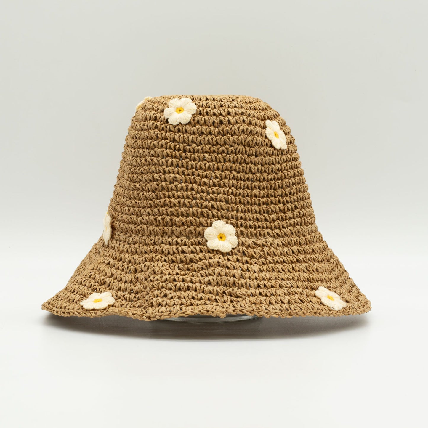 Photo 2 of Nomad Sari Floppy Straw Sun Hat - Coffee & Daisies featuring authentic premium craftsmanship.