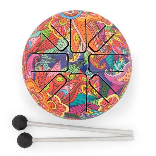 Photo 1 of Small Hapi Drum Psychedelic- 13x9cm Meditation Drum featuring authentic premium craftsmanship.