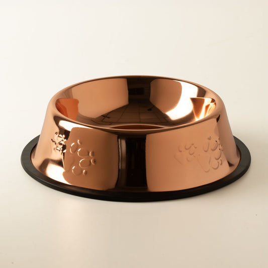 PAW Copper-Style Stainless Steel Pet Bowl – 18cm
