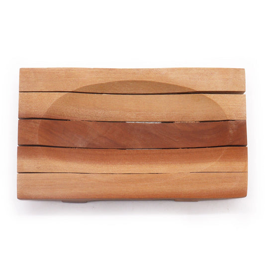 Classic Mahogany Soap Dish - Grid Drainer from our luxury classic mahogany soap dishes collection