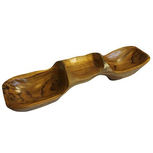 Teak Three Bowl Pyramid aprox 50cm from our luxury teak root baskets collection