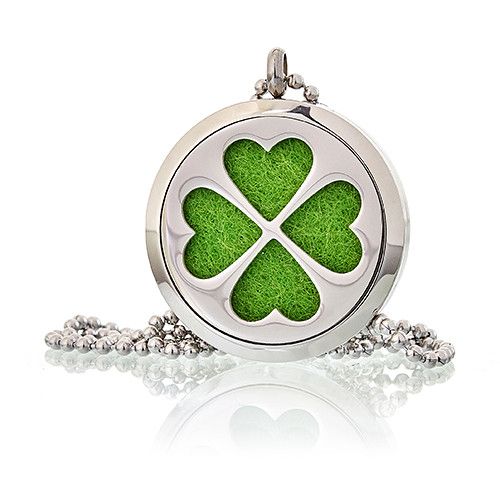 Aromatherapy Diffuser Necklace - Four Leaf Clover 30mm from our luxury aromatherapy diffuser necklaces collection
