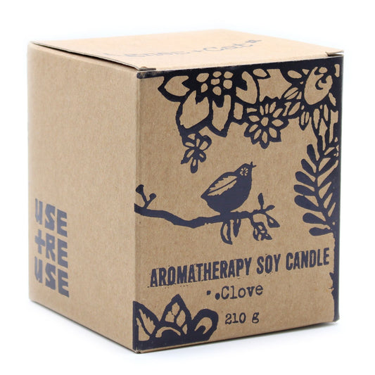 Detailed close up view highlighting the high quality craftsmanship and individual features of the agnes cat herb garden candles clove469