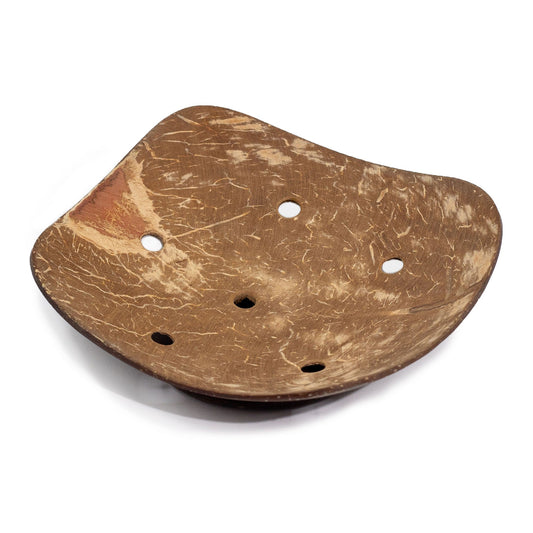 Natural Coconut Soap Dish - Square - 11cm from our luxury coconut soap dishes collection