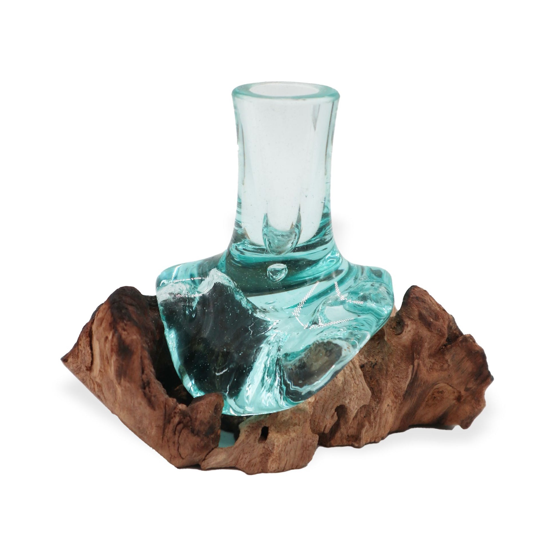 Photo 3 of Molten Glass Small Flower Vase On Wood Luxury Decor featuring authentic premium craftsmanship.