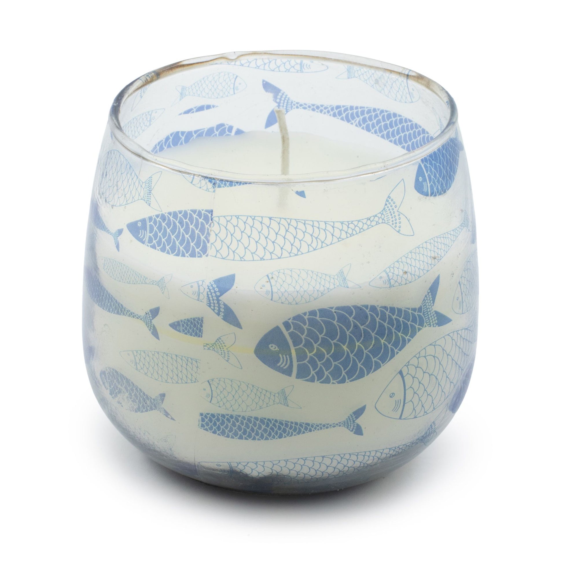 Luxury presentation of the medium glass jar candles seabreeze485 showing the premium artisan packaging and complete set contents