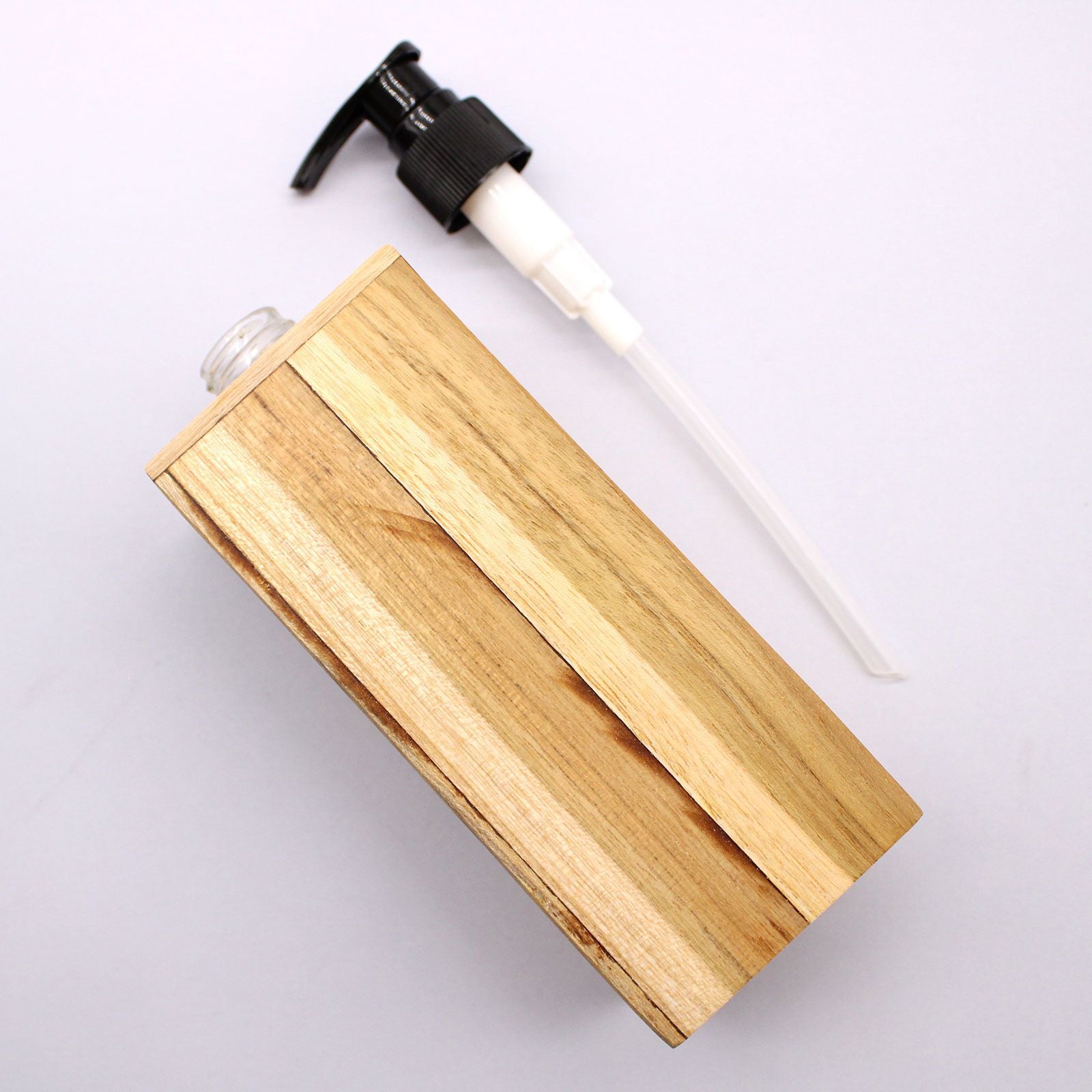 Natural Teakwood Soap Dispenser - Square from our luxury teakwood soap dispensers collection