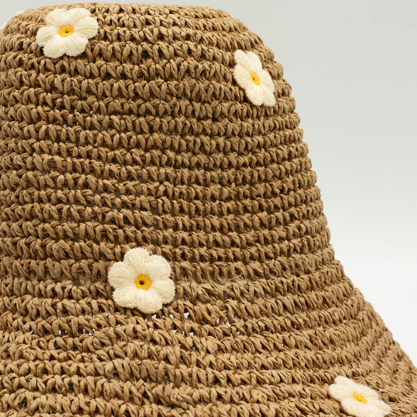 Photo 3 of Nomad Sari Floppy Straw Sun Hat - Coffee & Daisies featuring authentic premium craftsmanship.