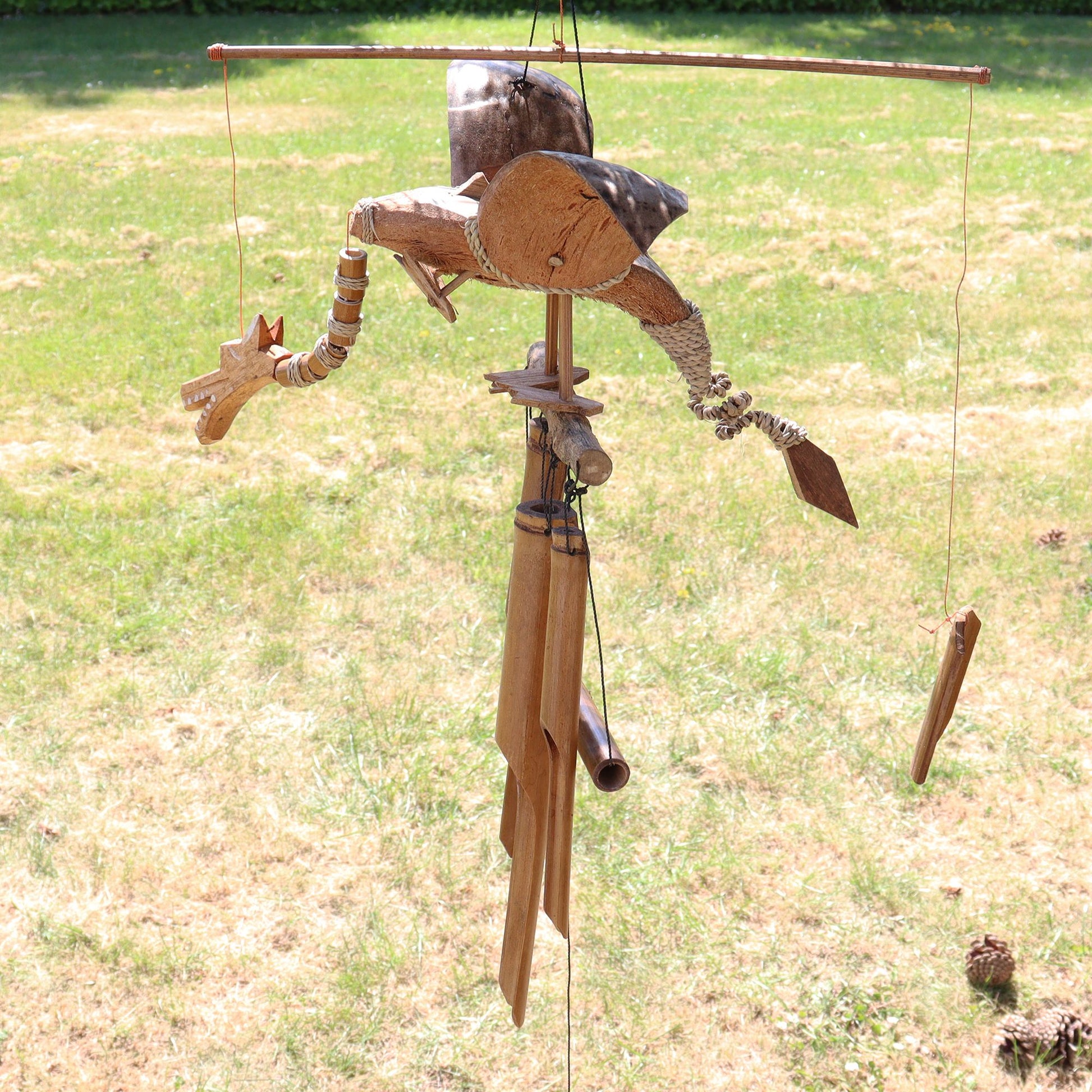 Coconut Dragon Wind Chimes from our luxury coconut dragon mobiles collection