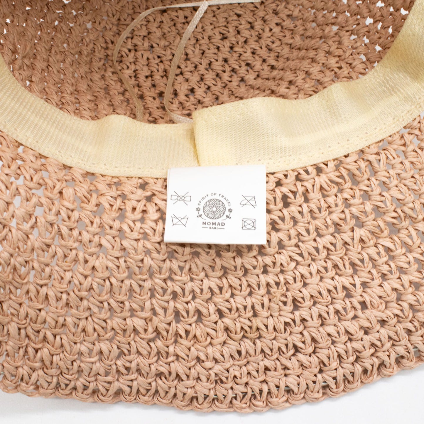 Photo 2 of Nomad Sari Floppy Straw Sun Hat - Rose Blush Sun Beach Hat featuring authentic premium craftsmanship.