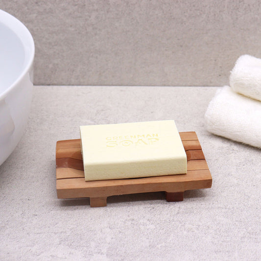 Classic Mahogany Soap Dish - Grid Drainer from our luxury classic mahogany soap dishes collection