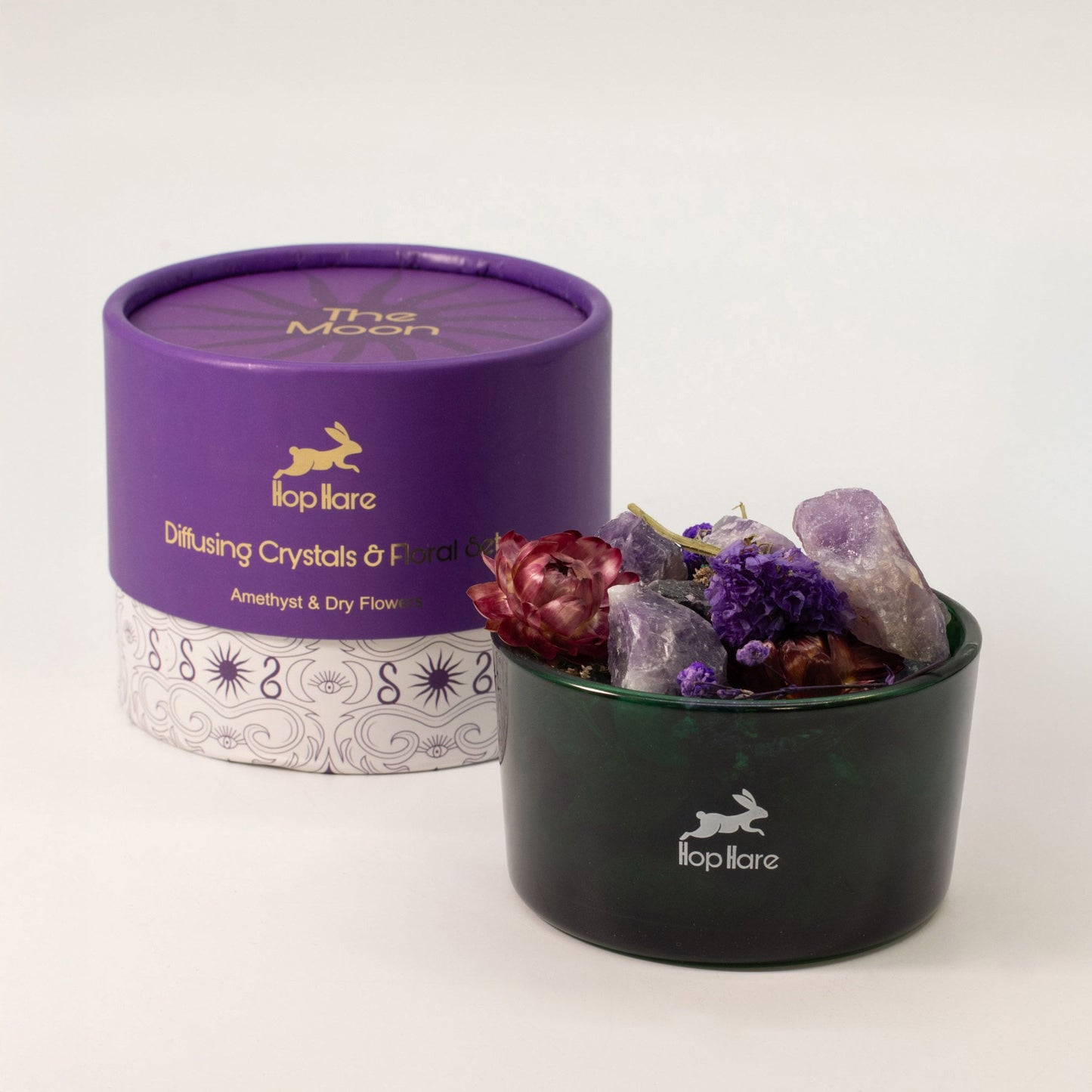 Hop Hare Diffusing Crystals & Floral Set - The Moon from our luxury hop hare diffusing crystals & floral sets collection