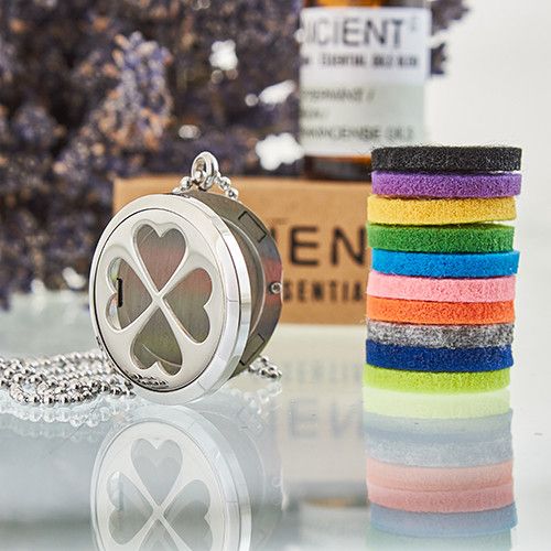 Aromatherapy Diffuser Necklace - Four Leaf Clover 30mm from our luxury aromatherapy diffuser necklaces collection