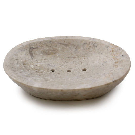 Classic Oval Cream Marble Soap Dish from our luxury stone soap dishes collection