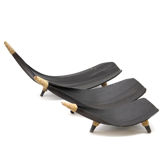 Coconut Leaf Fruit Bowl Set - Chocolate from our luxury coconut leaf fruit bowl sets & tea stands collection