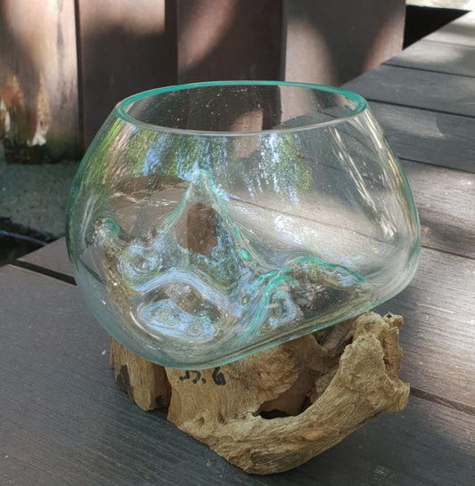 Photo 2 of Molten Glass On Wood - Small Bowl Luxury Decor Premium Editi featuring authentic premium craftsmanship.
