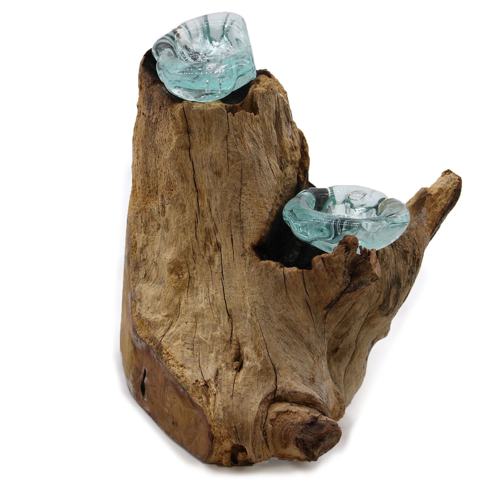 Photo 6 of Molten Glass Candle Double Holder On Wood Luxury Decor featuring authentic premium craftsmanship.