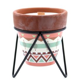 Detailed close up view highlighting the high quality craftsmanship and individual features of the agnes cat herb garden candles clove469