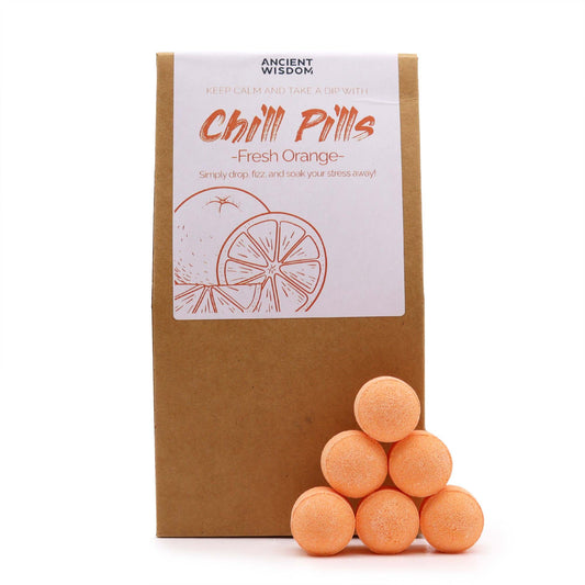 Chill Pills Gift Pack 350g - Fresh Orange lifestyle product photo on neutral background