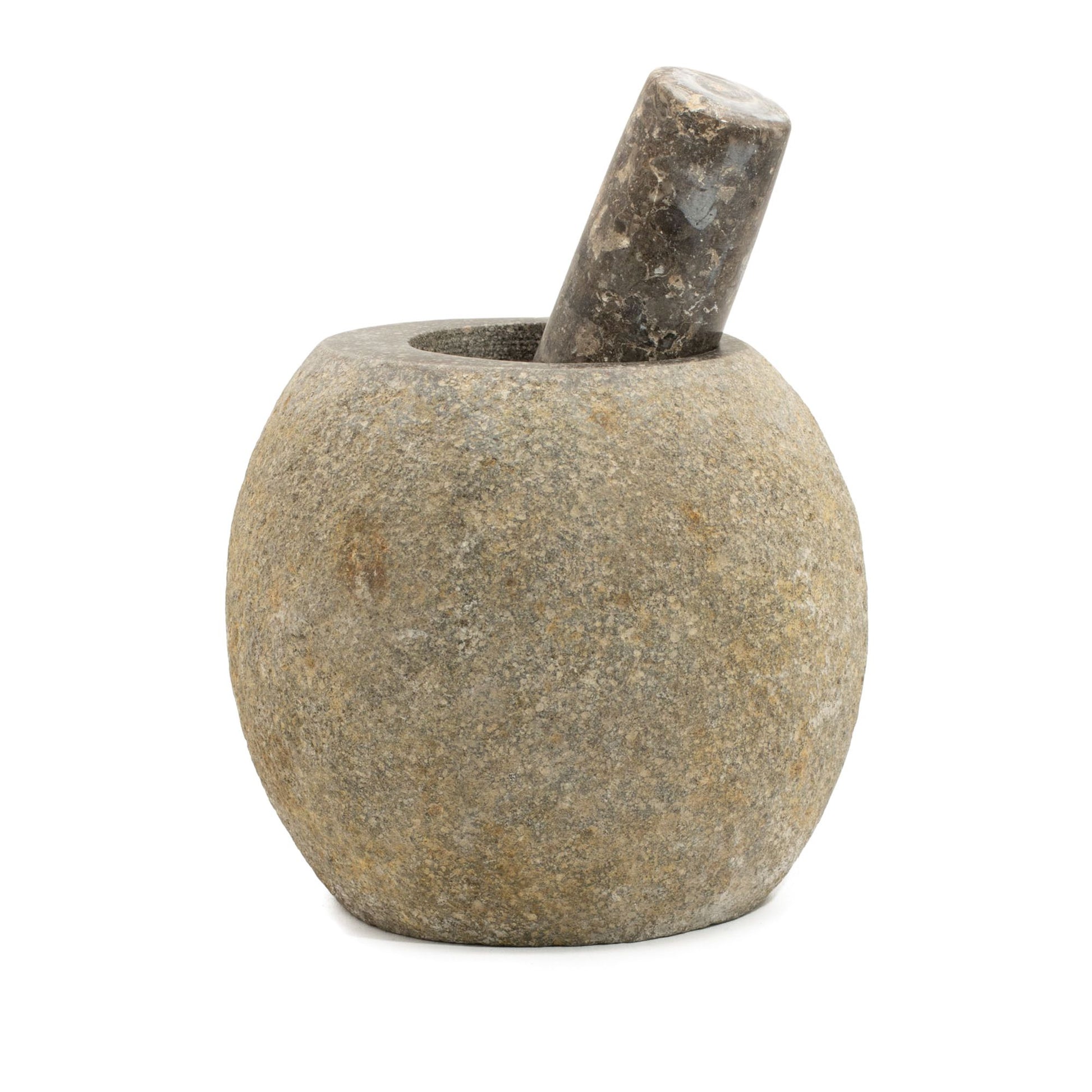 Natural Riverstone Decorative Pestle & Mortar- Large (aprox 15x12cm) from our luxury natural riverstone decorative pestle & mortars collection