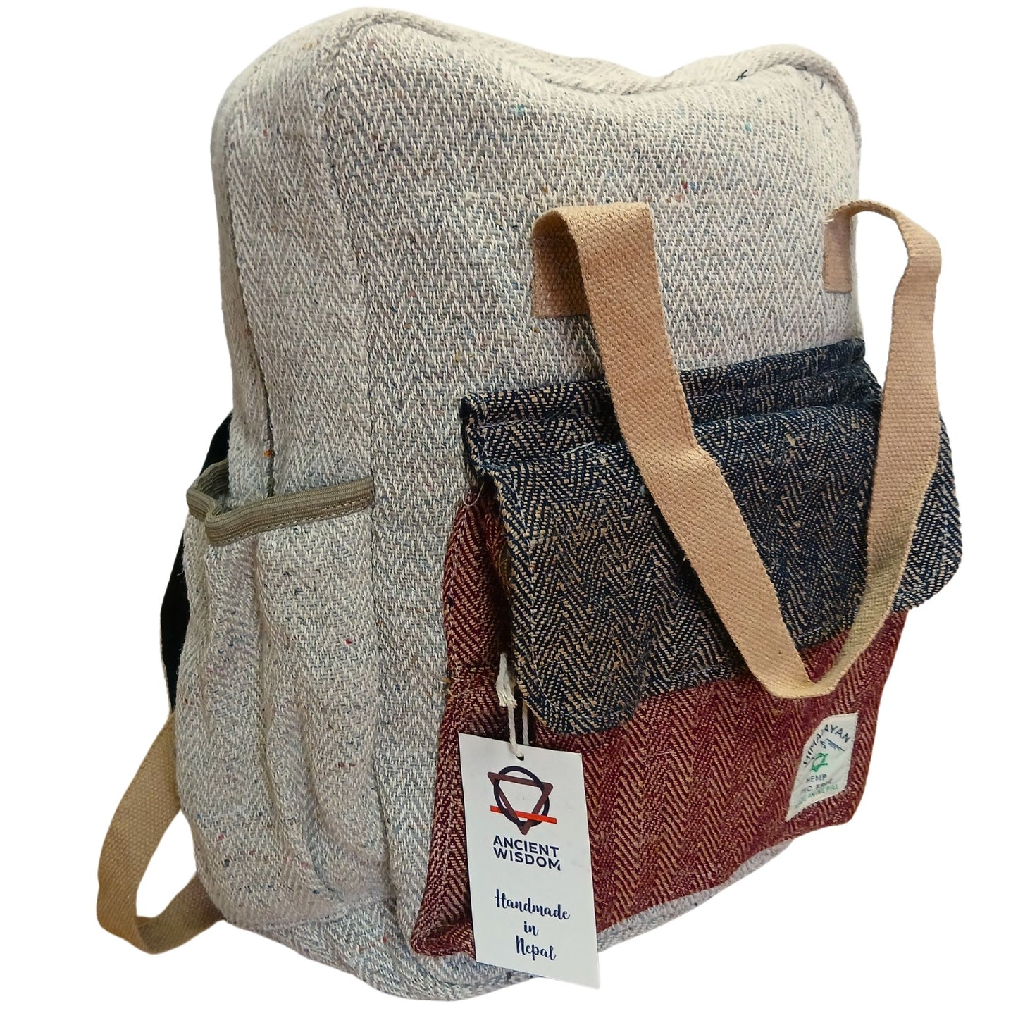 Hemp Adventure Backpack - Kathmandu lifestyle product photo on neutral background