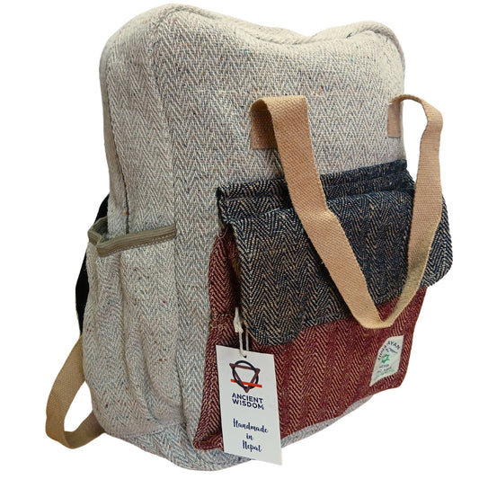 Hemp Adventure Backpack - Kathmandu lifestyle product photo on neutral background