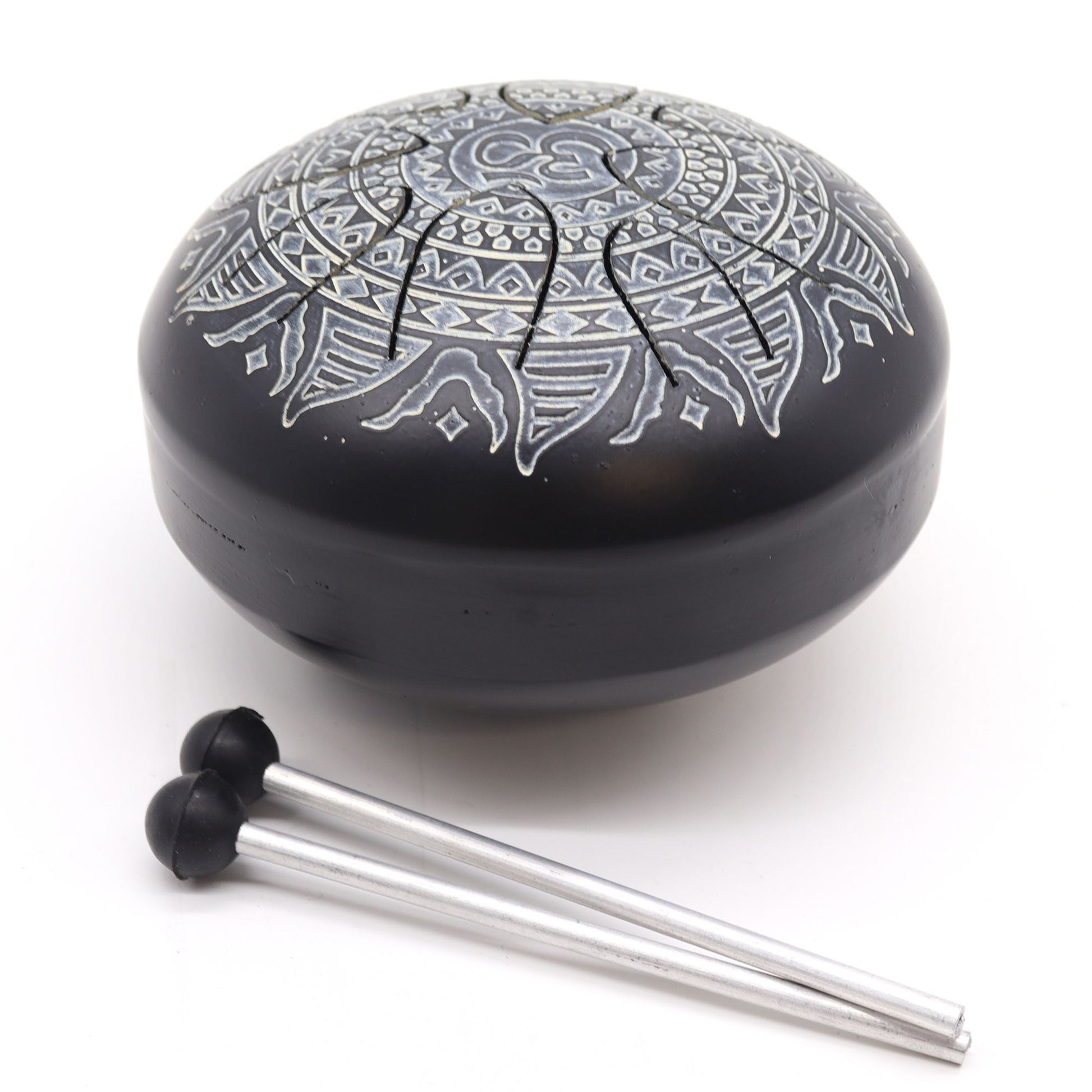 Photo 5 of Hapi Drum Om Mandala Engraved - 16cm Meditation Drum featuring authentic premium craftsmanship.