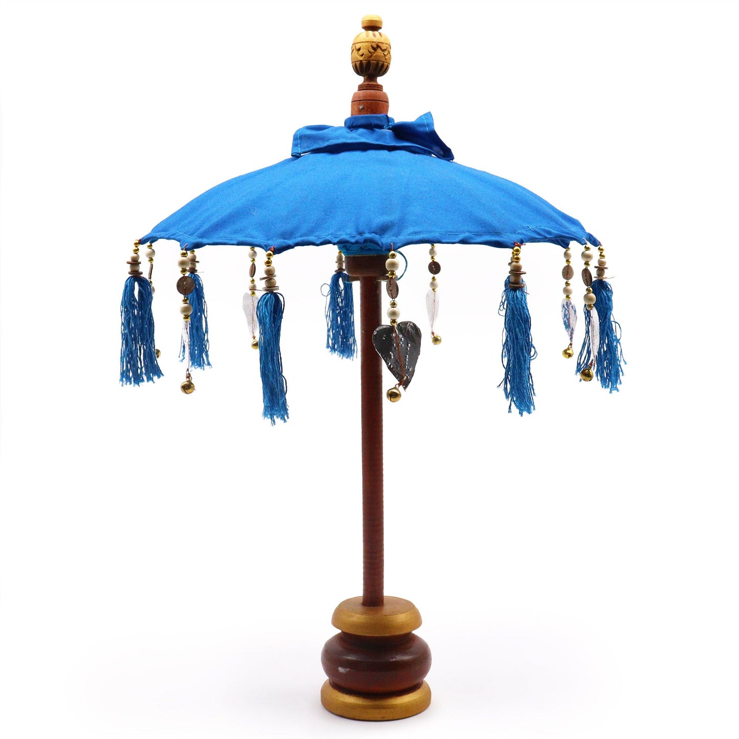 Bali Home Decor Parasol - Cotton - Turquoise- 40cm lifestyle product photo on neutral background