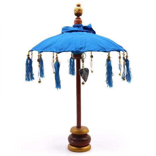 Bali Home Decor Parasol - Cotton - Turquoise- 40cm lifestyle product photo on neutral background