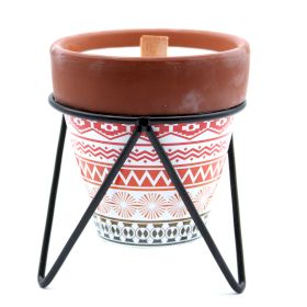 Detailed close up view highlighting the high quality craftsmanship and individual features of the agnes cat herb garden candles mint590