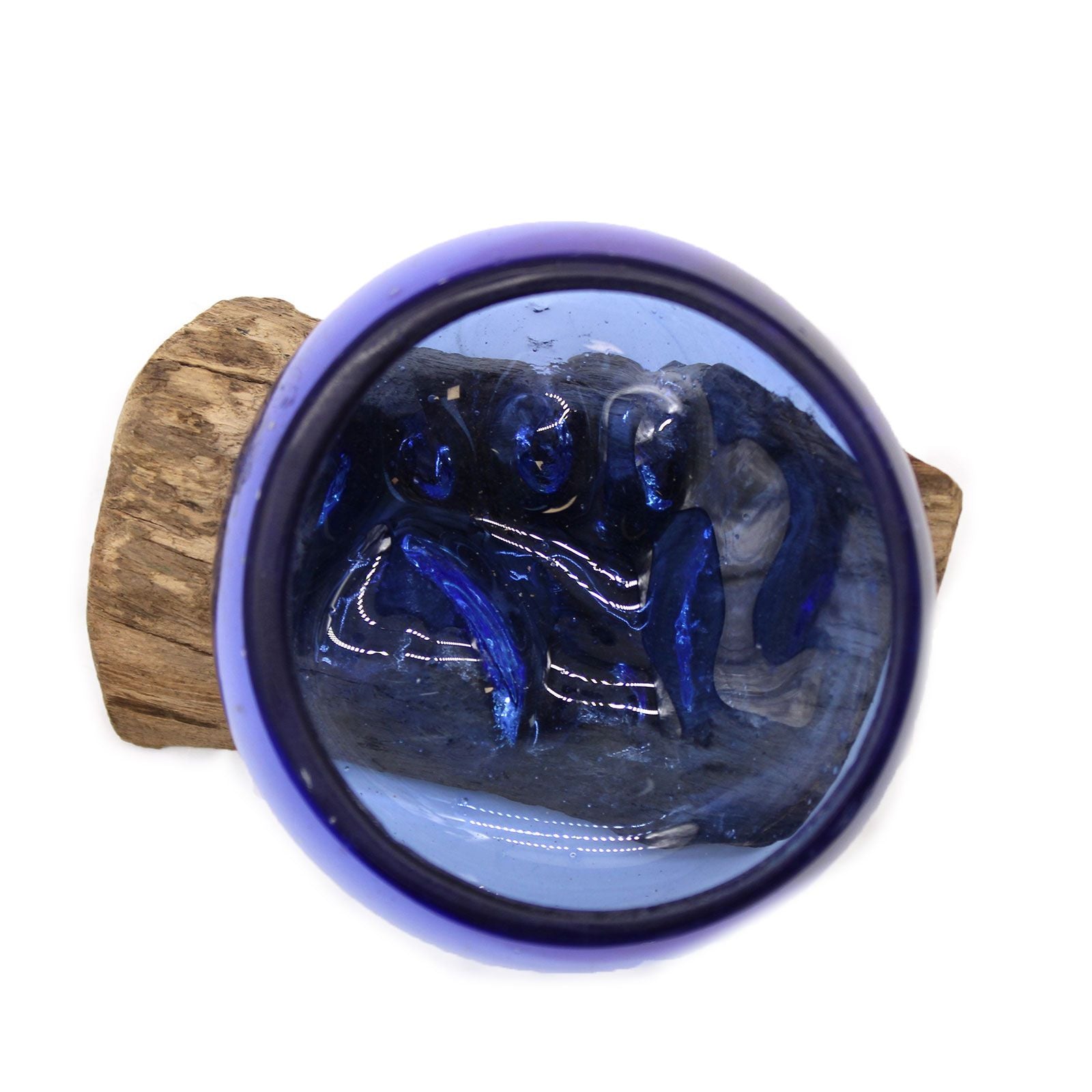 Photo 8 of Molten Glass Mini Blue Bowl On Wood Luxury Decor Premium Edi featuring authentic premium craftsmanship.