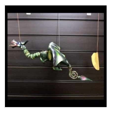 Lrg Green Coconut Dragon Mobile 50cm from our luxury coconut dragon mobiles collection