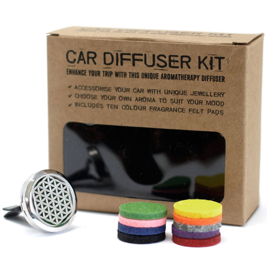 Car Diffuser Kit - Flower of Life - 30mm from our luxury aromatherapy car diffuser kits collection