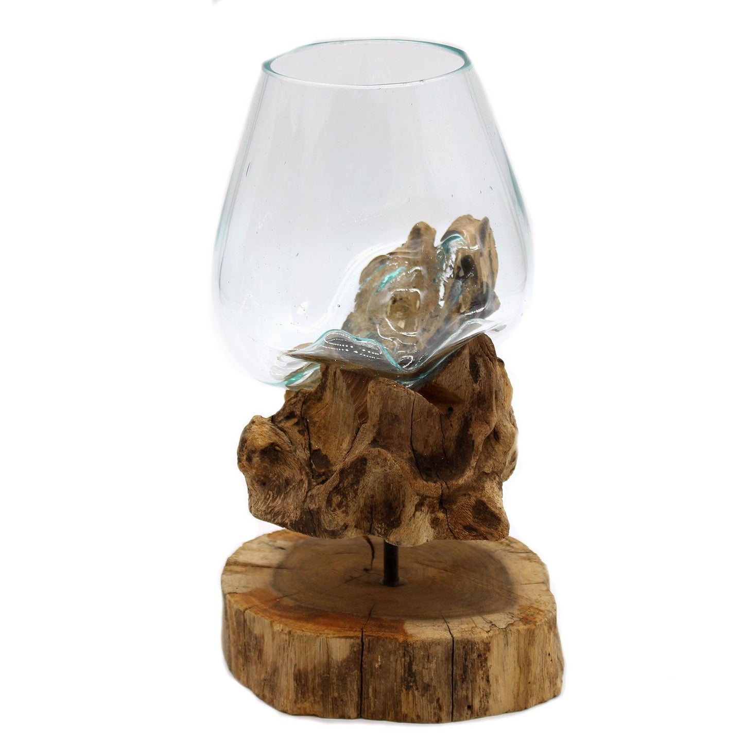 Photo 3 of Molten Glass On Wood With Stand - Large Bowl Luxury Decor featuring authentic premium craftsmanship.