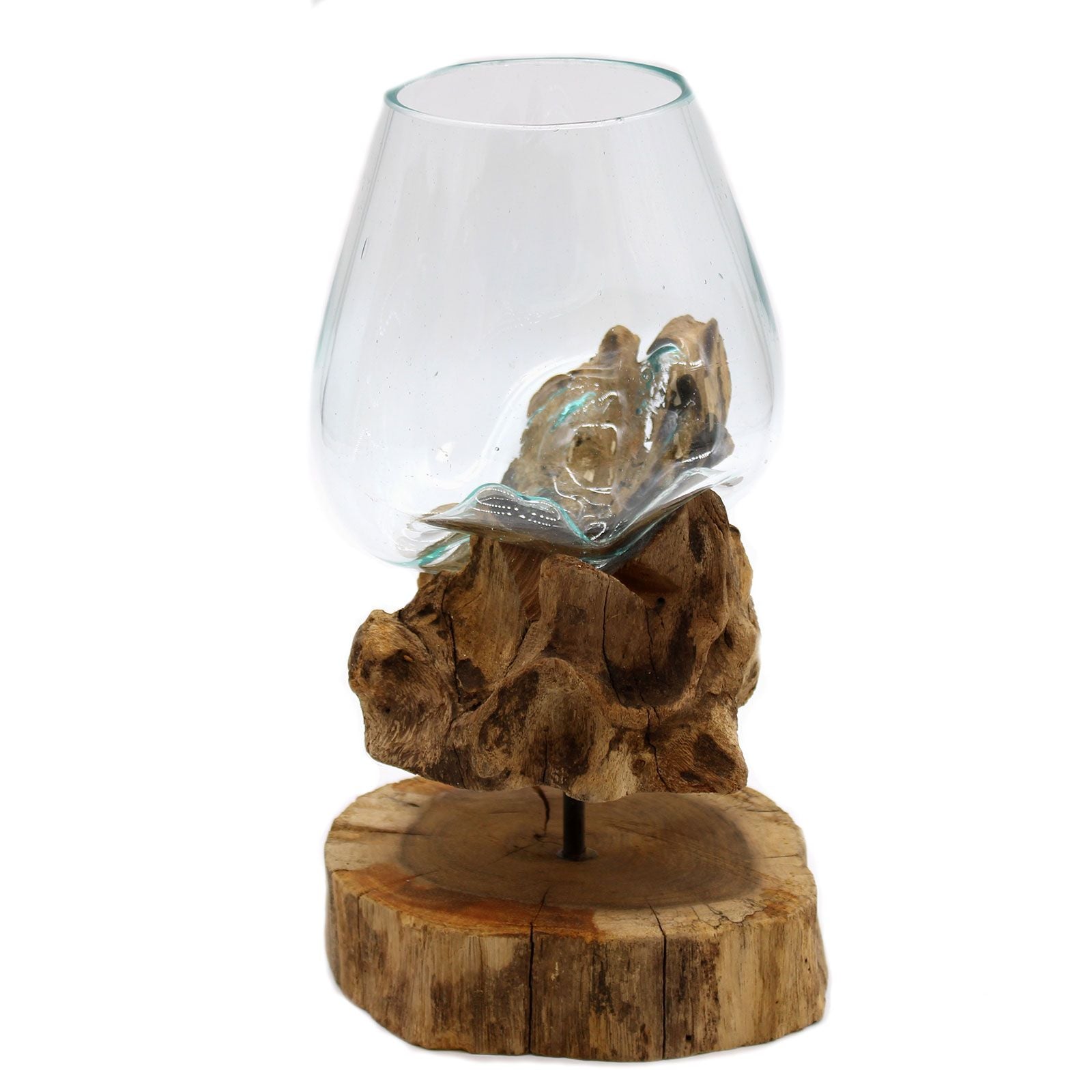 Photo 3 of Molten Glass On Wood With Stand - Large Bowl Luxury Decor featuring authentic premium craftsmanship.