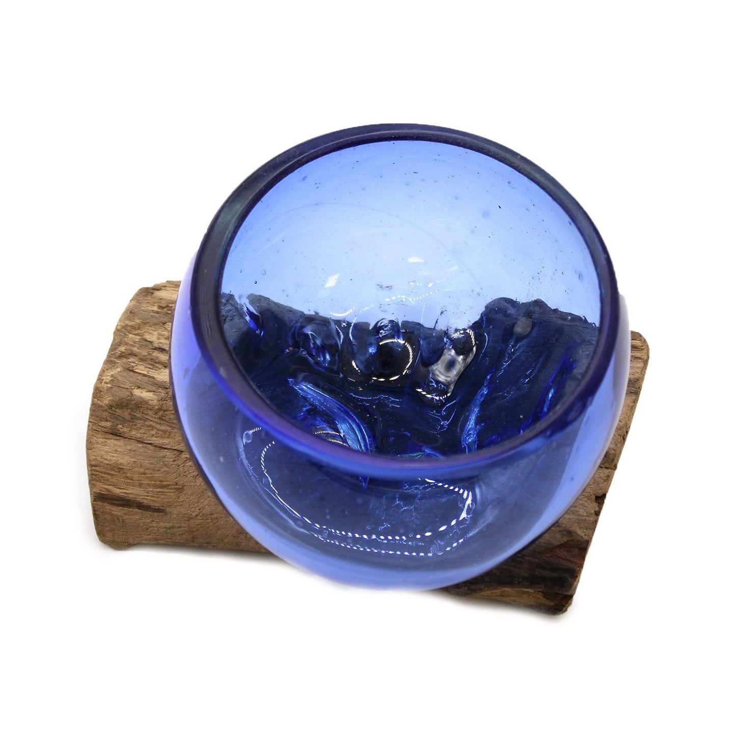Photo 4 of Molten Glass Mini Blue Bowl On Wood Luxury Decor Premium Edi featuring authentic premium craftsmanship.