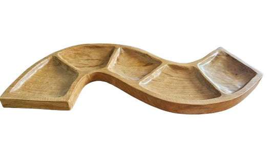 Snake Shaped Teak Bowl from our luxury teak root baskets collection