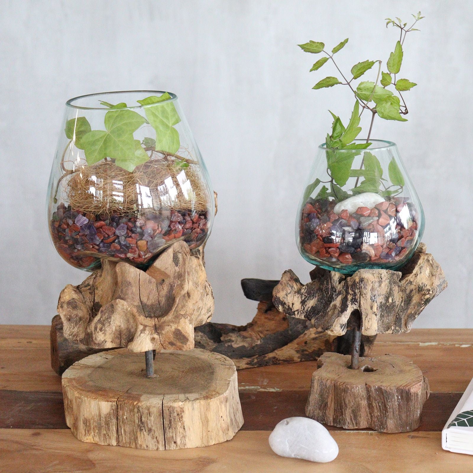 Photo 4 of Molten Glass On Wood With Stand - Large Bowl Luxury Decor featuring authentic premium craftsmanship.