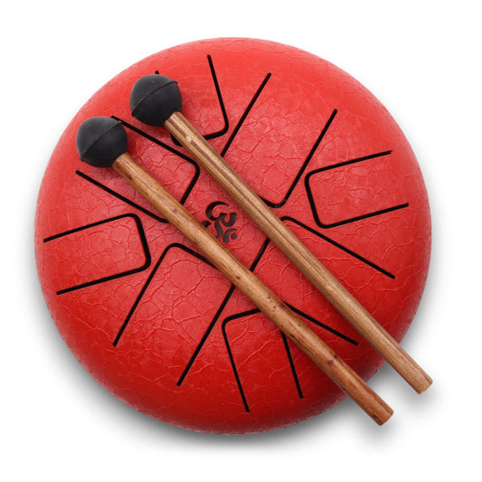 Photo 1 of Hapi Drum Om Red- 16cm Meditation Drum Premium Edition featuring authentic premium craftsmanship.