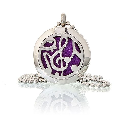 Aromatherapy Diffuser Necklace - Music Notes 25mm from our luxury aromatherapy diffuser necklaces collection