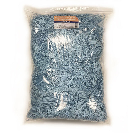 Very Fine Shredded paper - Sky Blue (0.5KG) lifestyle product photo on neutral background