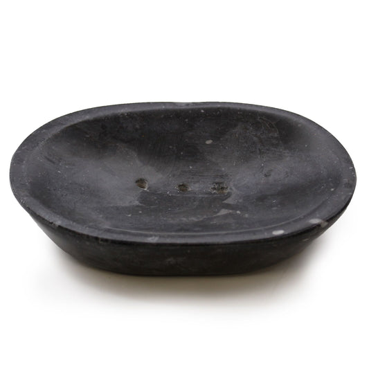 Classic Oval Black Marble Soap Dish from our luxury stone soap dishes collection