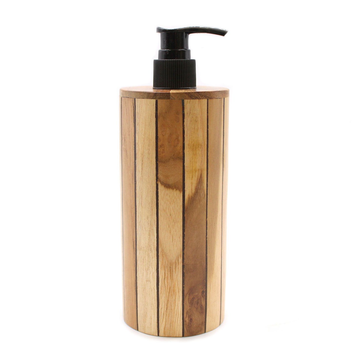 Natural Teakwood Soap Dispenser - Round from our luxury teakwood soap dispensers collection