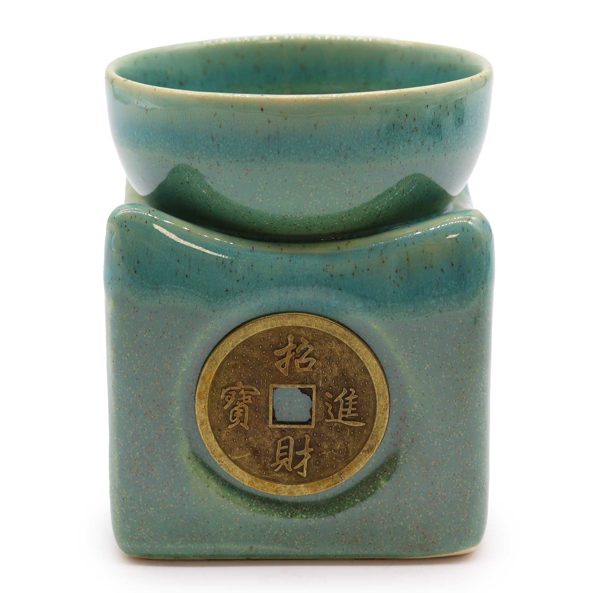 Lucky Coin Large Oil Burner - Jade from our luxury cool designs oil burners collection