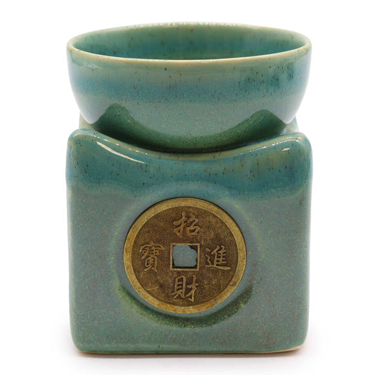 Lucky Coin Large Oil Burner - Jade from our luxury cool designs oil burners collection