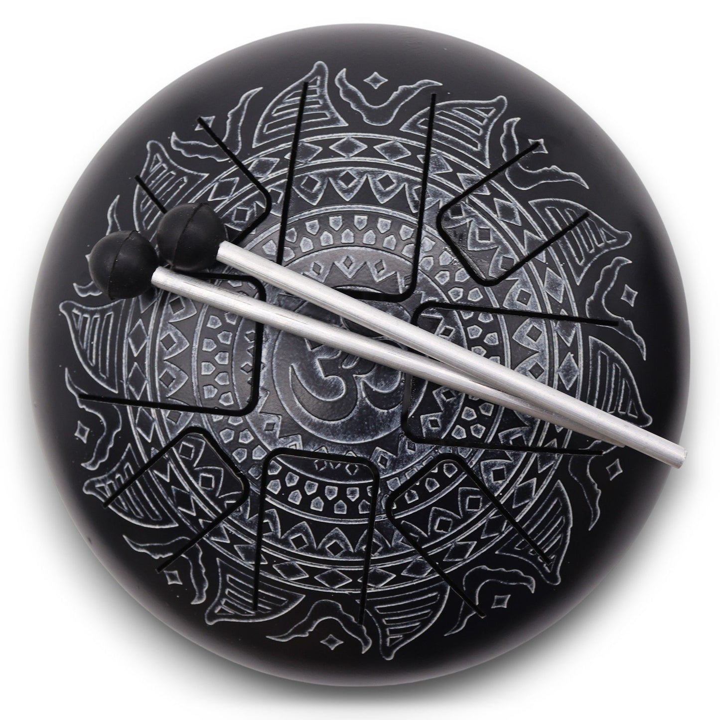 Photo 4 of Med Hapi Drum Om Mandala Engraved- 22x15cm Meditation Drum featuring authentic premium craftsmanship.