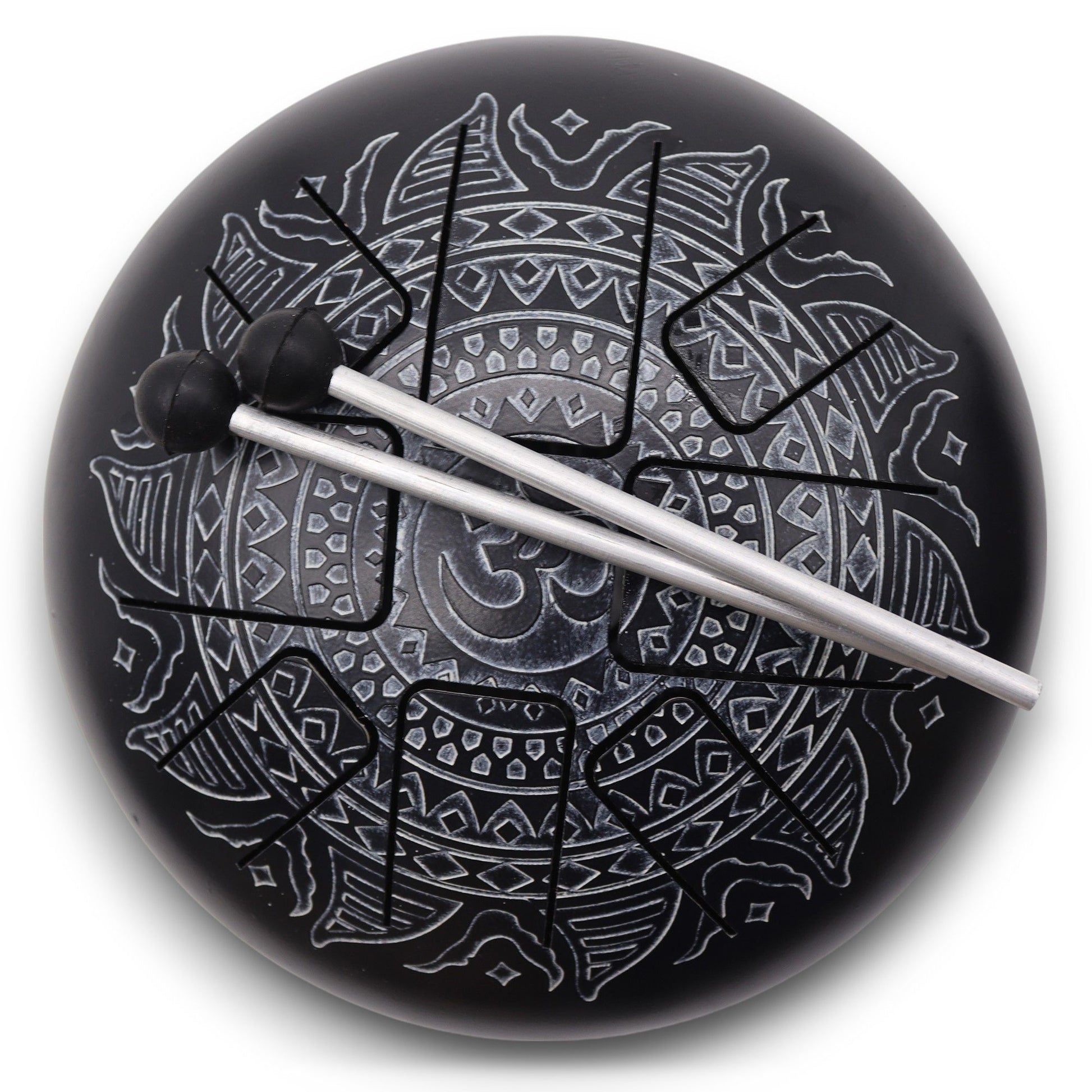 Photo 4 of Med Hapi Drum Om Mandala Engraved- 22x15cm Meditation Drum featuring authentic premium craftsmanship.