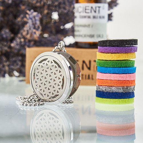 Aromatherapy Diffuser Necklace - Flower  of Life 30mm from our luxury aromatherapy diffuser necklaces collection
